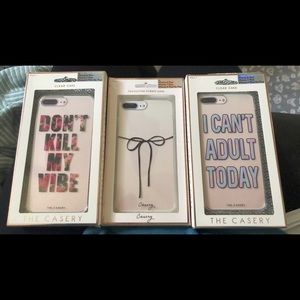 The casery 3 6/7/8 plus phone cases and 1-ring NIB
